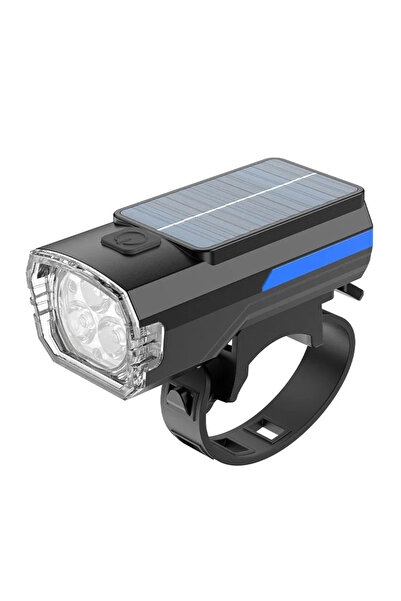 Choice مصباح أمامي للدراجة يعمل بالطاقة الشمسية باللون الأزرق، قابل لإعادة ال...