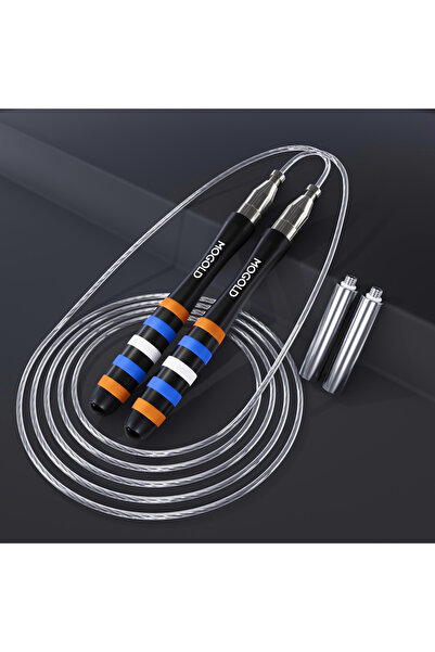 Choice حبل قفز احترافي ذاتي القفل من موغولد، موديل T11-FIVECOLORS، مزود بمحمل...