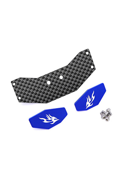 Choice جناح خلفي من الألومنيوم الأزرق وألياف الكربون للتحكم عن بعد، مناسب لسي...