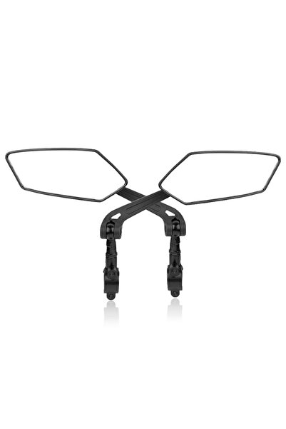 Choice زوج من مرايا الرؤية الخلفية للدراجات الجبلية السوداء، مرايا مسطحة للدر...