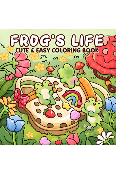 Choice Mini Frog Life Coloring Book - 24 Pages of Charming Green Mood Illustr...