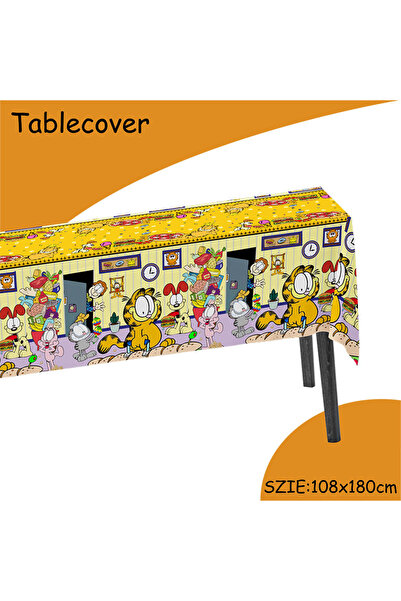 Choice مفرش طاولة واحد، بتصميم شخصية غارفيلد الكرتونية، زينة لحفلات أعياد الميلاد، مفرش طاولة للاستخدام مرة واحدة، أدوات مائدة