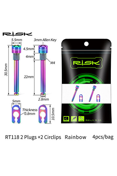 Choice RT118 CL M4 دبابيس تثبيت ملولبة من سبائك التيتانيوم، مسمار فرامل قرصية...