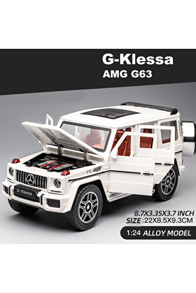 choice2 BOXED WHITE 1/24 alloy die-cast G63 car model simulation sound and li...