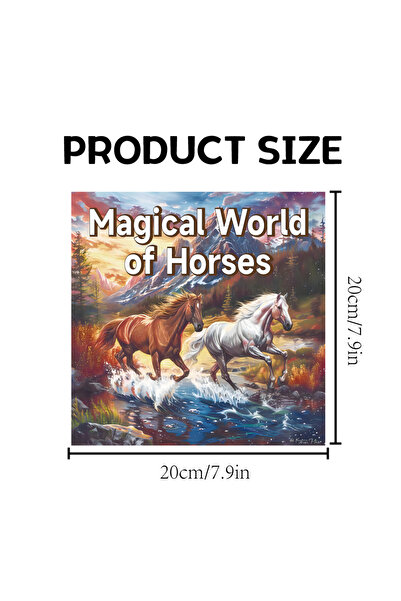 Choice كتاب تلوين "عالم الخيول السحري" (20 × 20 سم) - أفكار لرسومات جرافيتي -...