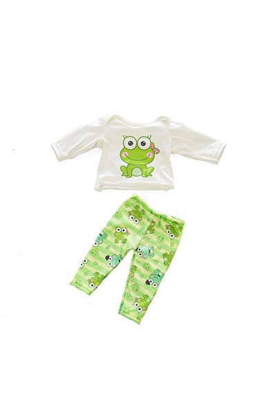 Choice طقم ملابس لدمية ريبورن فائقة الواقعية مقاس 18 بوصة، ملابس ضفدع أخضر لف...