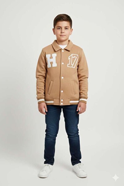 Barkod Kids Boys' Varsity Jacket.