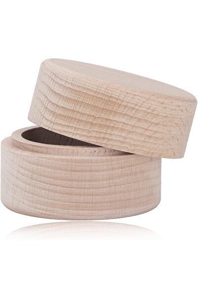 The Bros Wooden Ring Box Beech Retro Style Jewelry Organizer for Rings Earrings, Friends and Family