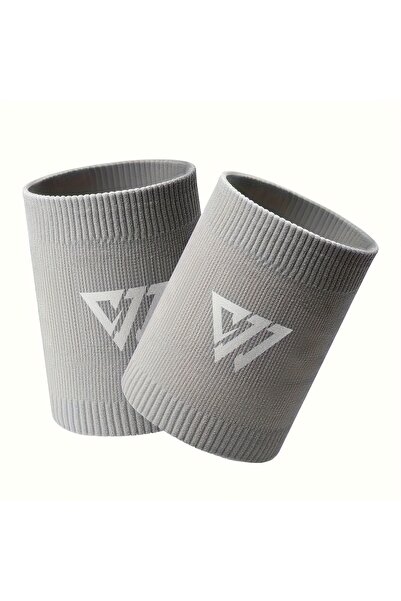 Choice grey 2pcs WRELS 1/2pcs Sports Wristbands Breathable Sweat Absorbing Wr...