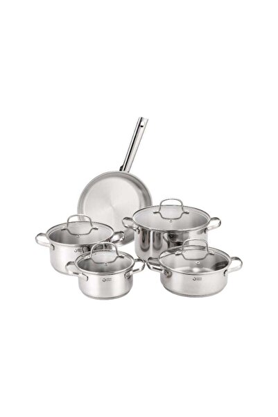 Noon East 9-Piece Tri-Ply Stainless Steel Cookware Set (Induction, Dishwasher...