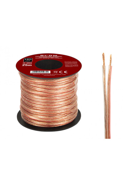 Blow Cablu difuzor, Blow, 2 x 0,22 mm, 25 m, Transparent