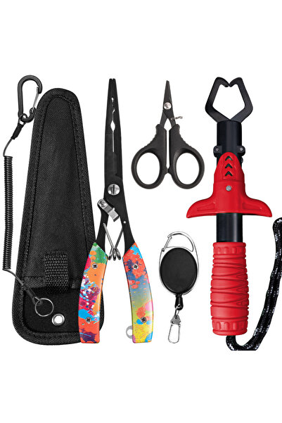 Choice FT-028-Dazzling Red Multifunctional fishing accessories: stainless ste...