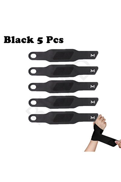 Choice واقي معصم رياضي أسود فائق النحافة مكون من 5 قطع، يوفر حماية من الضغط ل...