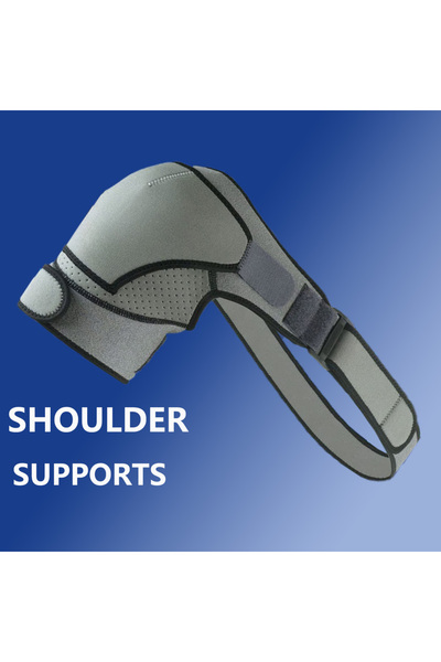 Choice دعامة كتف رمادية مقاس واحد - كم دعم قابل للتعديل لتمزق الكفة المدورة، ...
