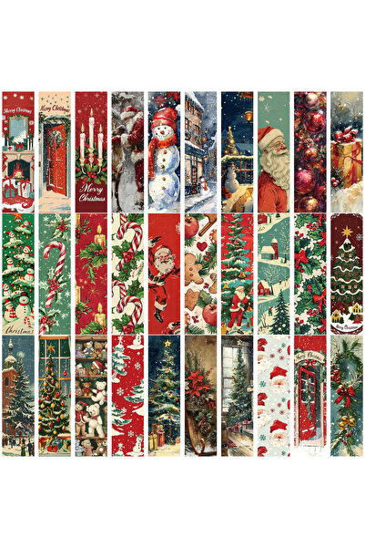 Choice 30pcs All 30pcs Retro Christmas Bookmarks Reading Pages Books Marking ...