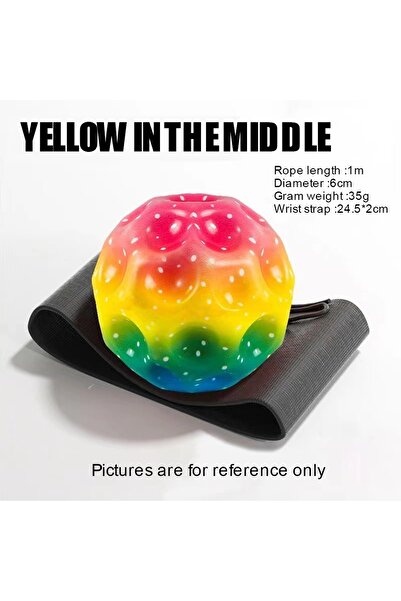 Choice Colorful Yellow New Colorful Bouncy Balls High Elasticity with Wristband Hand Ball Hole Ball