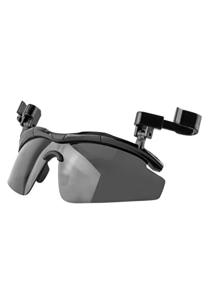 Choice نظارات صيد مستقطبة سوداء قطعة واحدة، واقيات للقبعة، مشابك رياضية، قبعا...