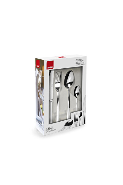 iBiLi 24-piece cutlery set, stainless steel, silver