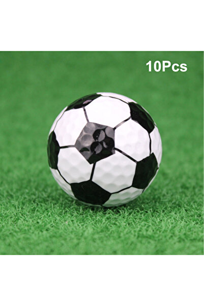 Choice مجموعة من 10 كرات قدم سوداء مقاس 42.7 مم، كرات كرة قدم، كرة سلة، كرات جولف للتدريب، كرات جولف صناعية