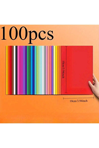 Choice ١٠٠ قطعة، ١٠٠ ورقة من ورق مقوى فاخر A4 - سكرابوكينغ، مكتب، وأعمال يدوية (ألوان زاهية، قابلة للطي)