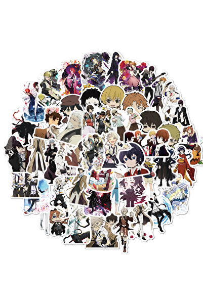 Choice ٥٠ قطعة من ملصقات أنمي Bungou Stray Dogs، مناسبة لأجهزة الكمبيوتر المح...