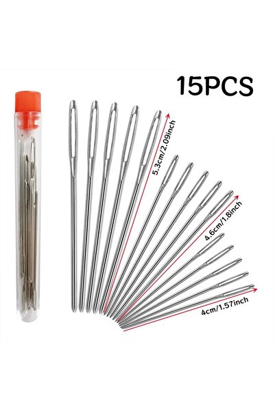 Choice Mixed size 15 pcs 3 Sizes of Large Needles, Stainless Steel Yarn Needl...