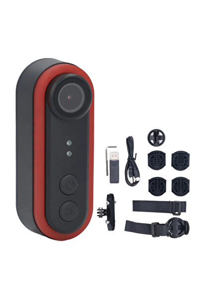 Choice كاميرا دراجة سوداء مع ضوء خلفي وكاميرا مدمجة، مقاومة للماء بمعيار IPX6...