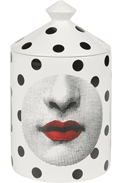 The Bros حامل شموع سيراميك مزخرف مصنوع يدويًا من AlphaDesignLuxe - مزهرية بتص...