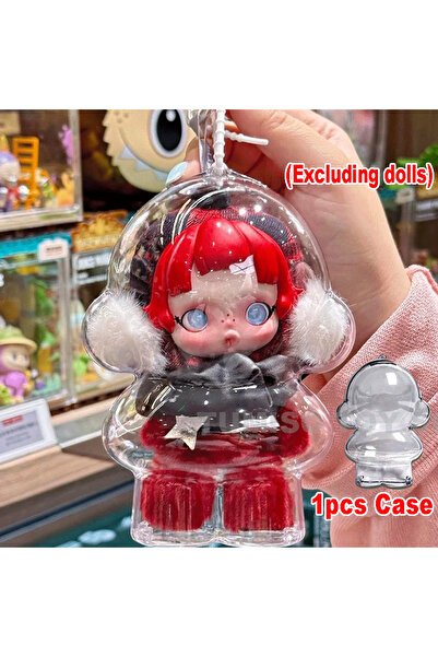 Choice لا يوجد دمية، علبة شفافة واحدة، علبة حماية شفافة جديدة لدمية جمجمة الب...