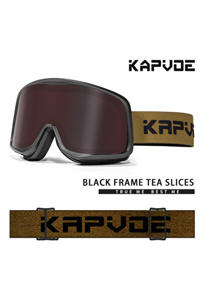 KAPVOE نظارات تزلج فوتوكرومية 09، نظارات تزلج على الجليد، قناع تزلج، للرجال والنساء، عدسات مضادة للضباب، نظارات K