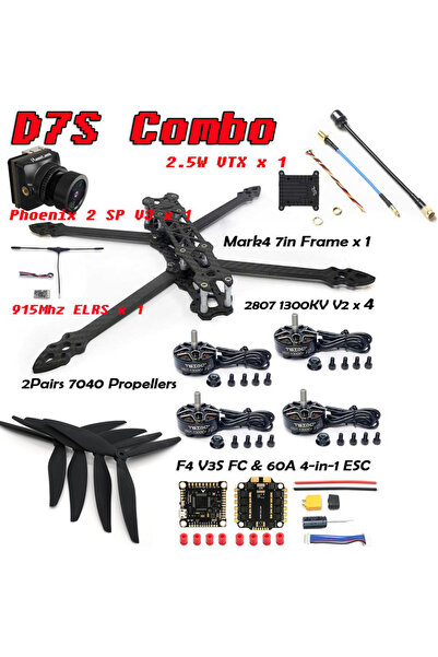Choice إطار من ألياف الكربون D7S MARK4 مقاس 7 بوصات، محرك بدون فرش 2807 بقوة ...