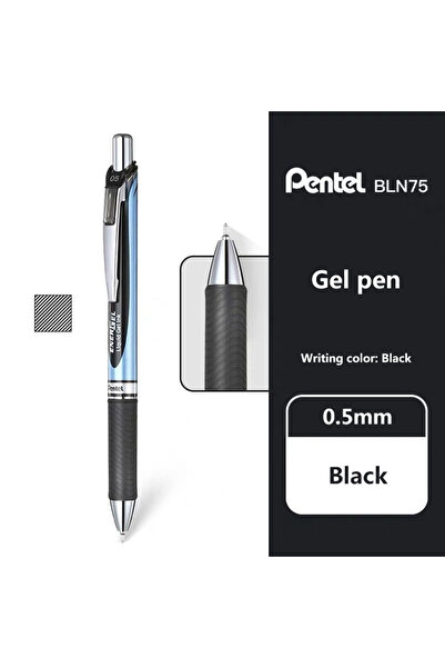 Choice قلم حبر جاف أسود من Pentel Energel BLN75 ياباني، قطعة واحدة، رأس إبرة ...