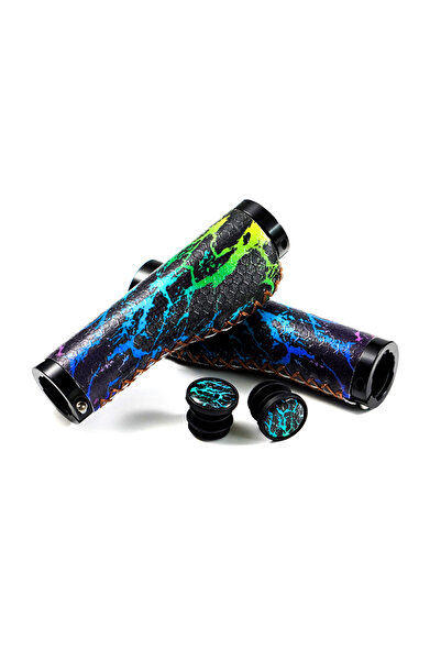 Choice مقابض دراجة هوائية سوداء بإضاءة ليلية بتقنية CNC، مزودة بقفل جل، مناسب...