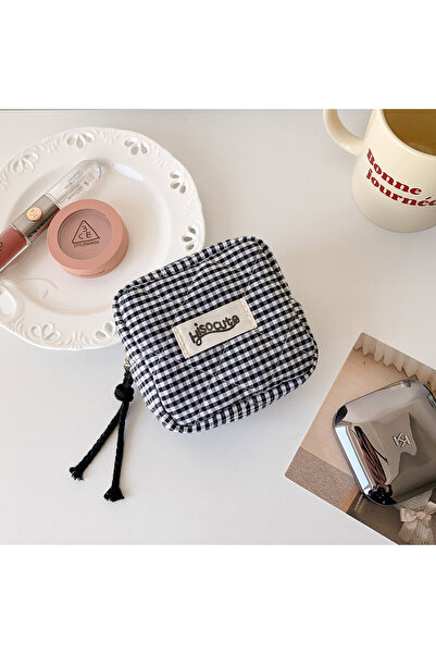 Choice حقيبة مربعة صغيرة جميلة جداً ذات لون متناقض بنقشة مربعات، حقيبة سماعة ...