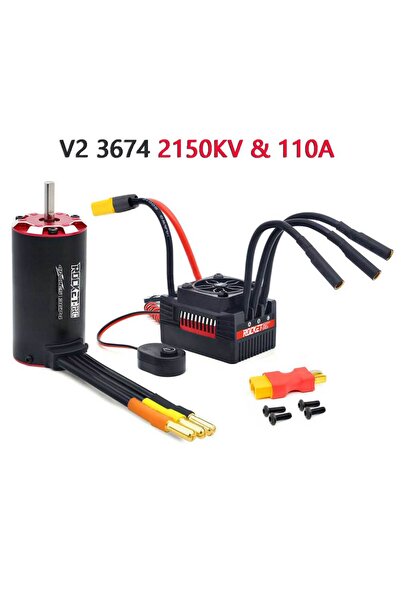Choice محرك صاروخي V2 3674 2150KV 110A فائق السرعة يعمل بالتحكم عن بعد، طراز V2 3650 3660 3665 3670 3674 بدون فرش مع مستشعر درجة حرارة