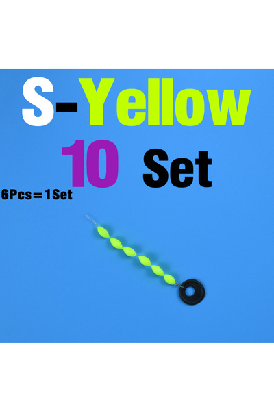 Choice Yellow S 60Pcs/10Sets Fishing Float 6 In 1 String Type Seven Star Floa...
