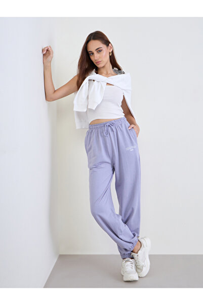 Styli Women Light Blue Relaxed Fit Joggers