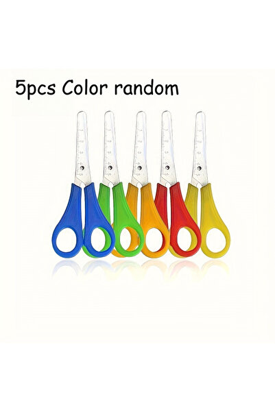 Choice1 5 قطع ألوان عشوائية، 5/10 قطع مقصات حرفية يدوية، أدوات مكتبية مدرسية،...