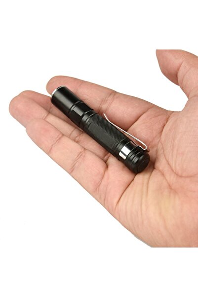 Choice مصباح يدوي صغير محمول أسود اللون بتقنية LED، مصنوع من الفولاذ المقاوم للصدأ، مناسب للاستخدام في الهواء الطلق وصيد الأسماك