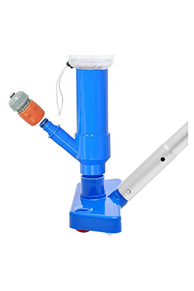 Dotail Pool vacuum cleaner with brush and 4 detachable aluminum rods, suction head with leaf bag