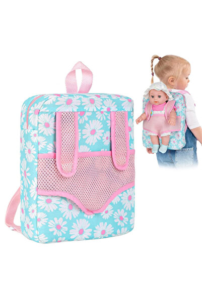 Choice حقيبة ظهر زرقاء أنيقة للأطفال حديثي الولادة، حقيبة يد مزينة بالزهور ال...