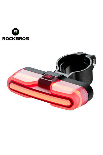 ROCKBROS ضوء خلفي للدراجة REX01 مع شحن Type-C، مقاوم للماء IPX6، مستشعر للفرا...