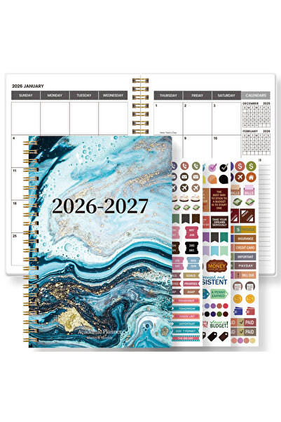 Choice مخطط أسبوعي وشهري من سكاي بلو 2026-2027، مقاس A5 - من يناير 2026 إلى د...