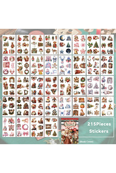 Choice كتاب ملصقات بطابع عيد الميلاد لعام 2026، 36 ورقة، مناسب للمذكرات، زجاج...