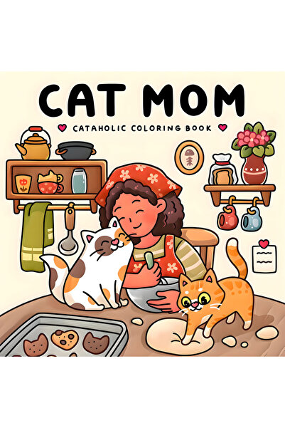 Choice كتاب تلوين للاسترخاء: كتاب صور من 24 صفحة يضم قططًا رائعة وحياة عائلية...