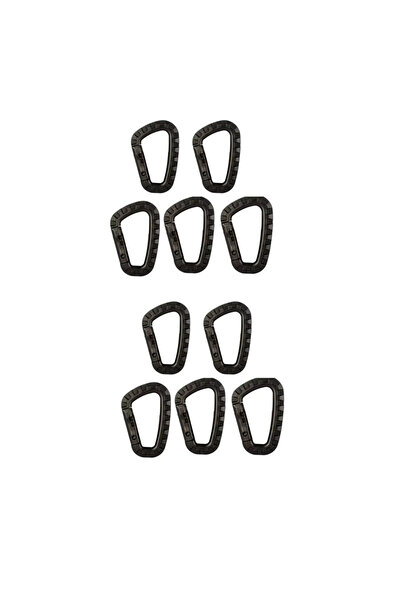 Choice 10 قطع من مشابك كارابين تكتيكية عسكرية سوداء، ملحقات من 1 إلى 10 قطع، ...