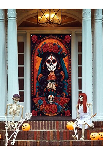 Choice يوم أحمر من غطاء الباب الميت ضياء دي لوس Muertos خلفية السكر الجمجمة ارتفع مذبح المكسيكي فييستا الاسمية