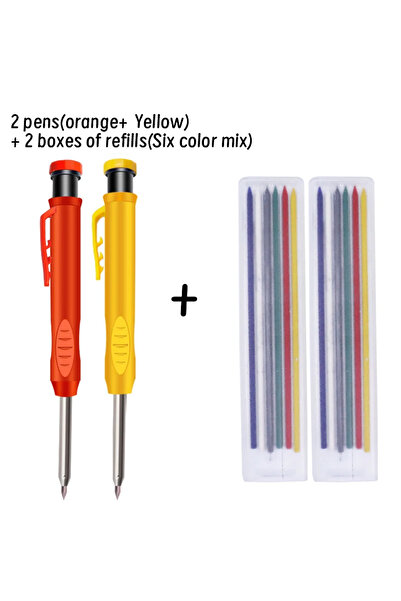 Choice مجموعة من 4 قطع، عبوة إعادة تعبئة قلم رصاص نجار صلب 2.8 مم، قلم تحديد ...