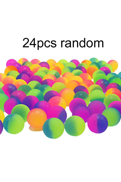 Choice 24SS 12/24pcs Children Elastic Ball Toys Bouncing balls Colored Float Ball Indoor Fun Ball Egg ...