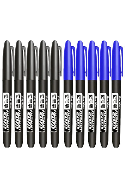 Choice6 ٥ أقلام تحديد سوداء و٥ زرقاء، من ٦ إلى ٢٠ قطعة/مجموعة، أقلام تحديد دا...